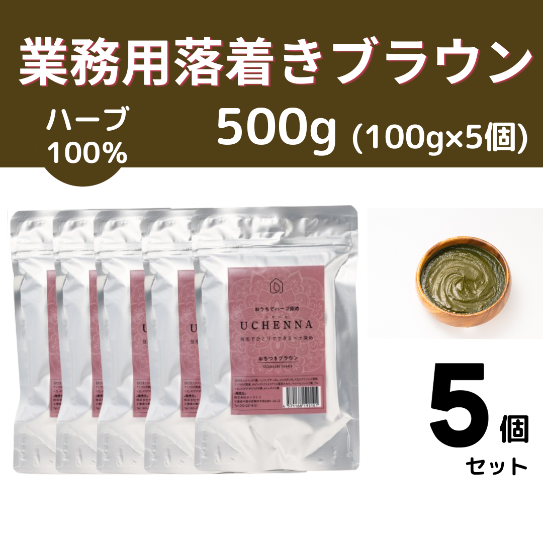 【15%OFF】業務用おちつきブラウン500g(100g×5個)
